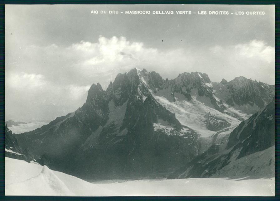 Aosta Courmayeur L'Aiguille du Dru Massiccio Aig Verte Foto FG cartolina MZ4686 – fronte