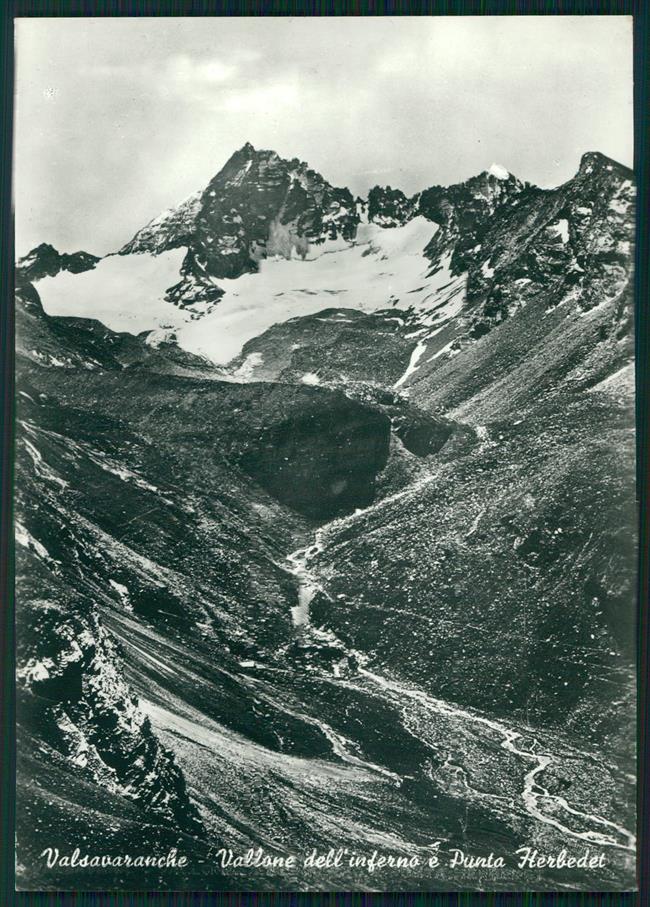 Aosta Valsavaranche Vallone dell'Inferno Herbedet Foto FG cartolina MZ4687 – fronte