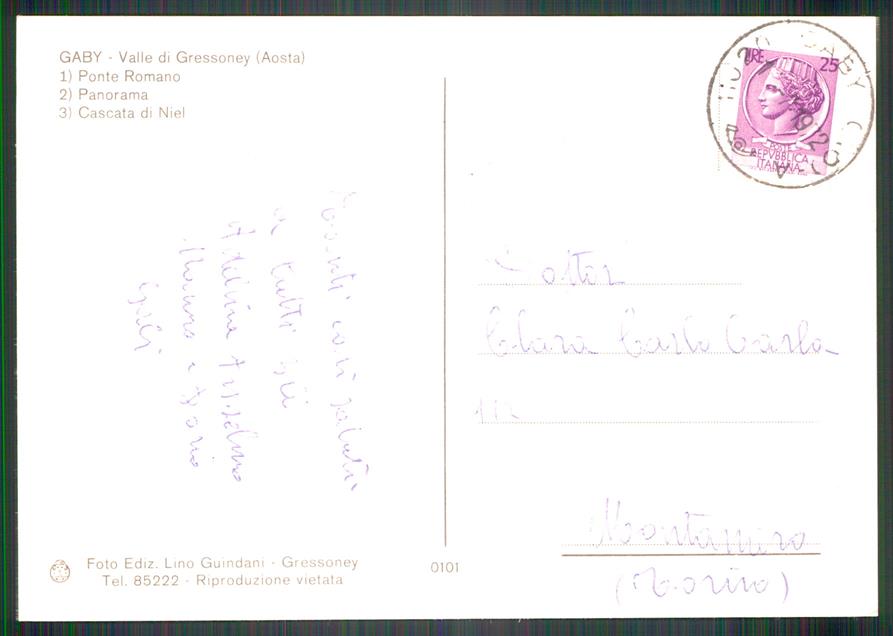 Aosta Gaby Saluri da Foto FG cartolina MZ4693 – retro