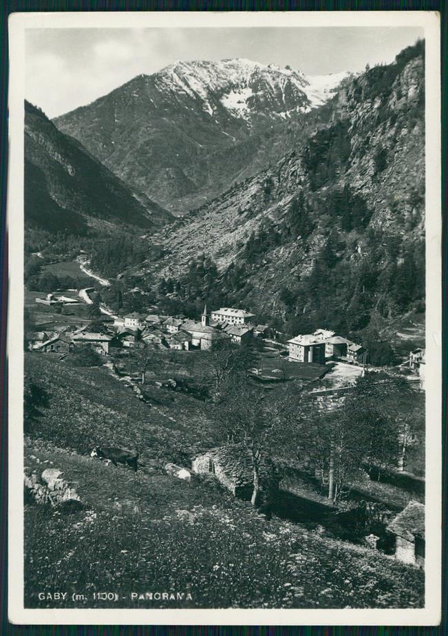 Aosta Gaby Panorama Foto FG cartolina MZ4694 – fronte
