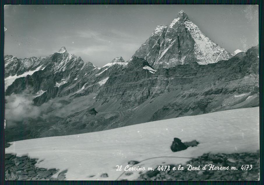 Aosta Monte Cervino e Dent d'Herens Foto FG cartolina MZ4711 – fronte