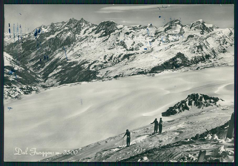 Aosta Furggen Valle di Zermat Gruppo Michabel Sci Foto FG cartolina MZ4716 – fronte