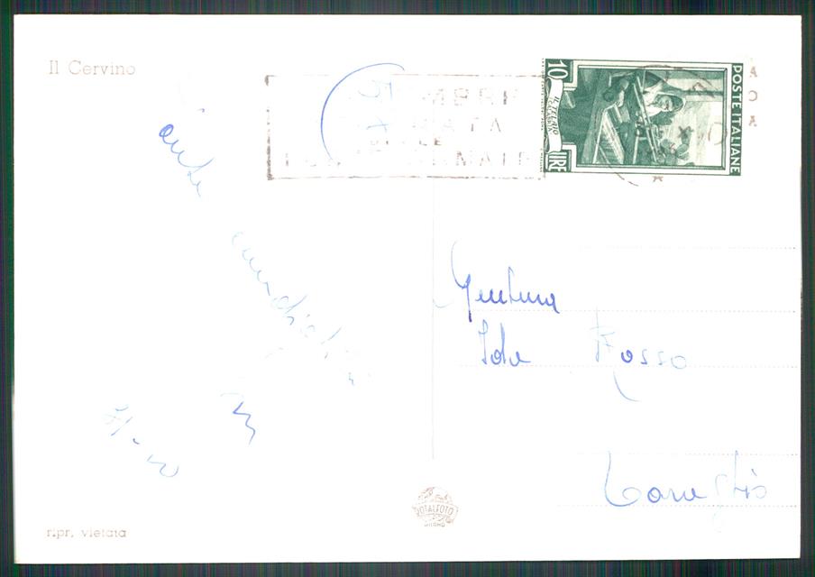Aosta Monte Cervino Funivia Foto FG cartolina MZ4717 – retro