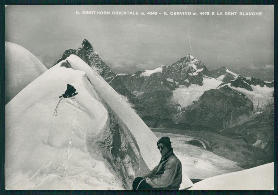 Aosta Breithorn Orientale Monte Cervino Dente Blanche Foto FG cartolina MZ4722 – fronte