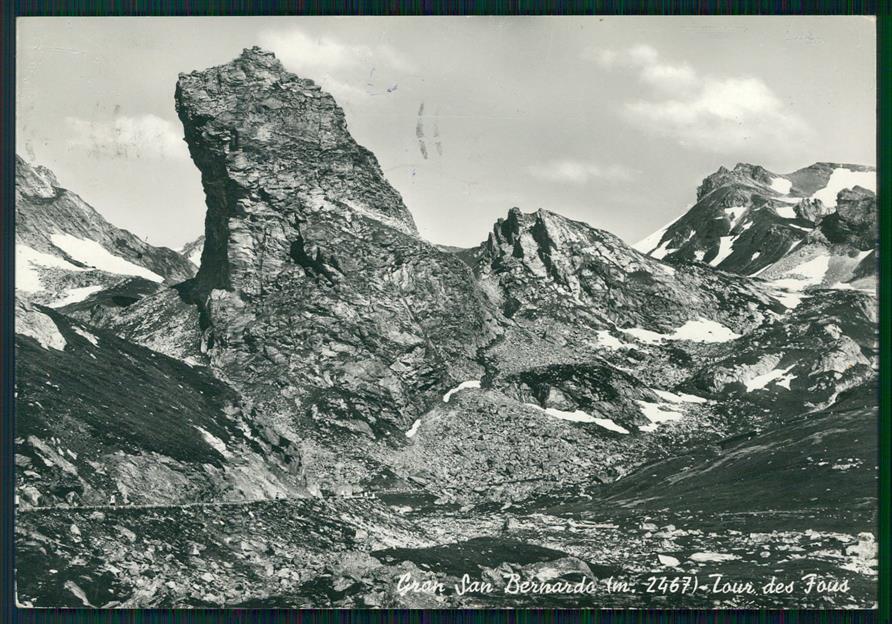 Aosta Gran San Bernardo Tour des Fous Foto FG cartolina MZ4737 – fronte