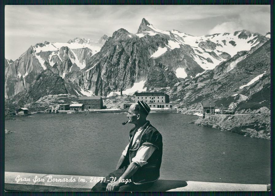 Aosta Gran San Bernardo Lago Costume Foto FG cartolina MZ4743 – fronte