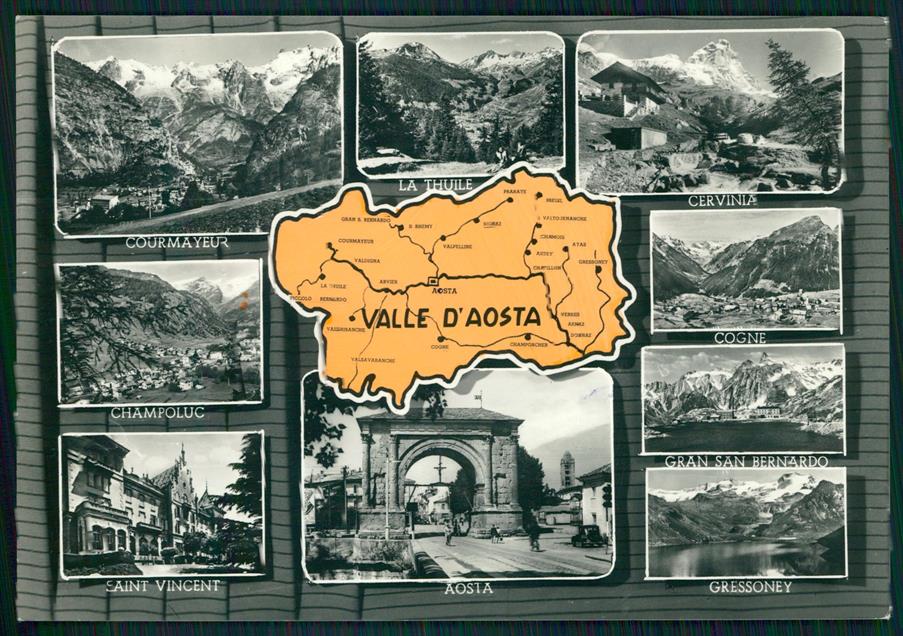 Aosta Valle di Mappa Foto FG cartolina MZ4747 – fronte