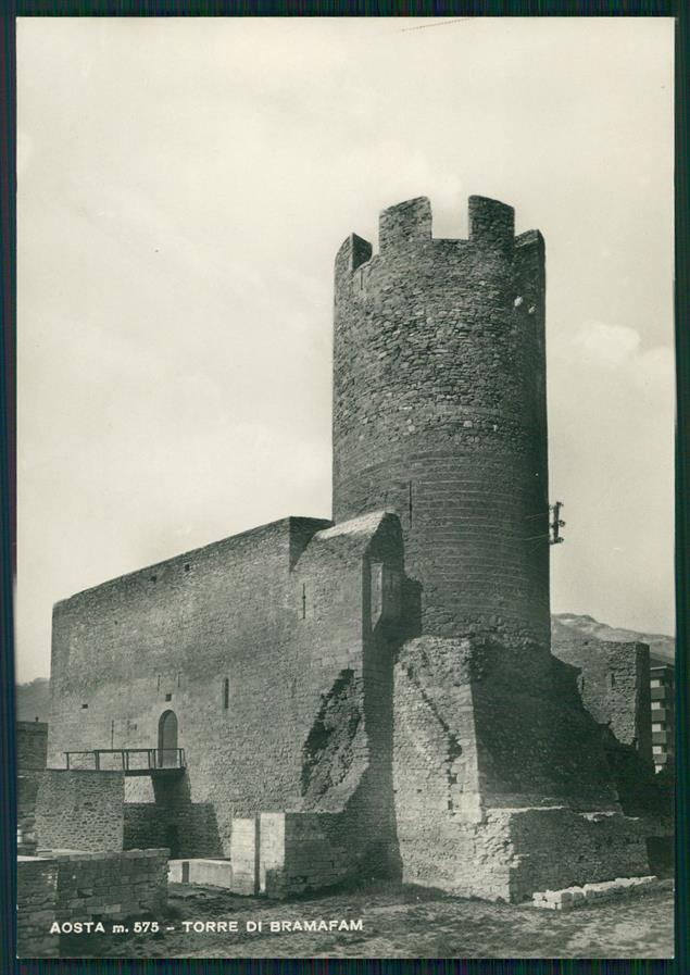 Aosta città Torre di Bramafam Foto FG cartolina MZ4758 – fronte