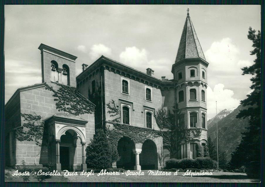 Aosta città Scuola Militare Alpinismo Foto FG cartolina MZ4768 – fronte