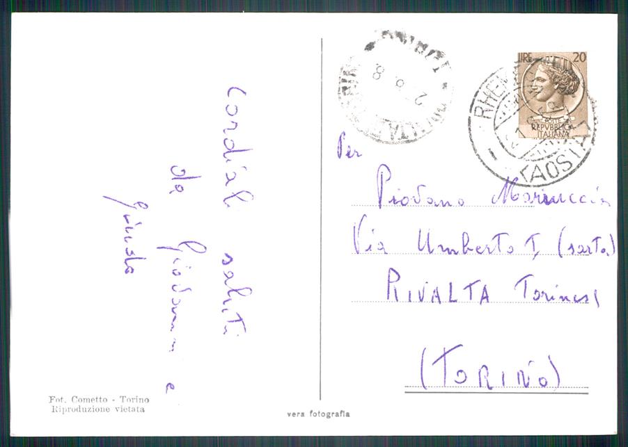 Aosta Rhemes Notre Dame Foto FG cartolina MZ4780 – retro