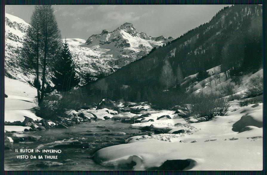 Aosta La Thuile Rutor in Inverno RIFILATA Foto FG cartolina MZ4794 – fronte