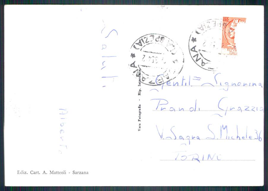 La Spezia Sarzana Villa Podestà Lucciardi Foto FG cartolina MZ4806 – retro