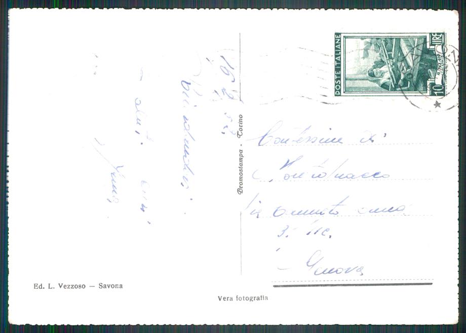 Savona città Porto Barche Foto FG cartolina MZ4844 – retro