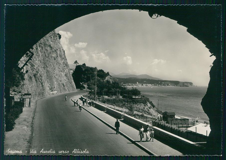 Savona città Va Aurelia verso Albisola Foto FG cartolina MZ4847 – fronte