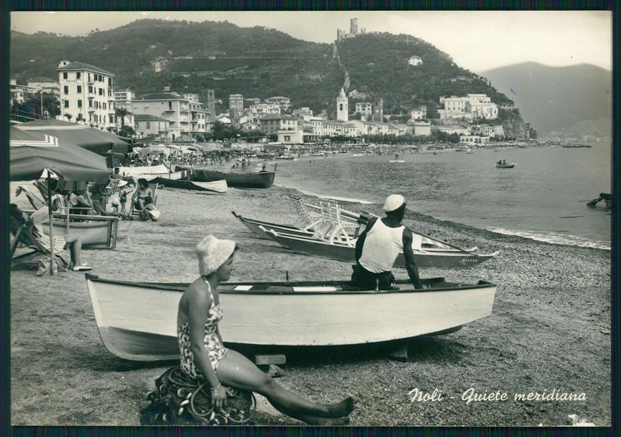 Savona Noli Spiaggia Barche Foto FG cartolina MZ4851 – fronte