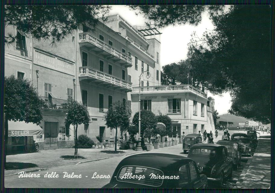 Savona Loano Albergo Miramare Auto Foto FG cartolina MZ4874 – fronte