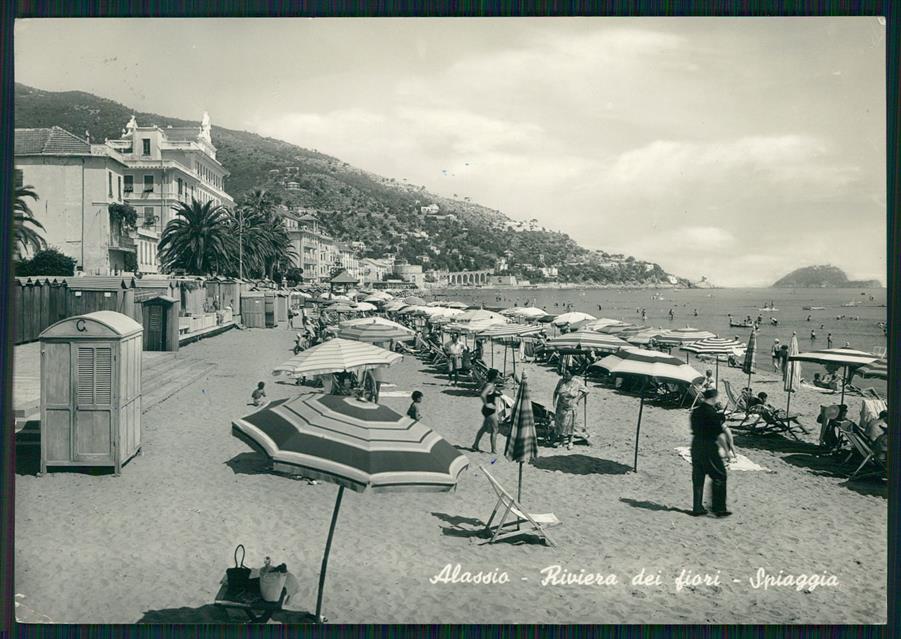 Savona Alassio Spiaggia Foto FG cartolina MZ4885 – fronte