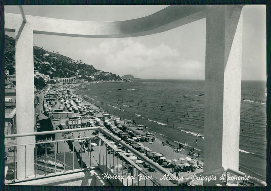 Savona Alassio Spiaggia Foto FG cartolina MZ4887 – fronte