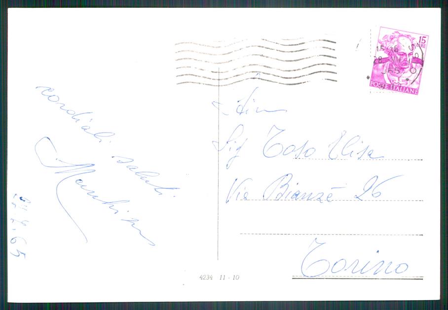 Savona Alassio Via Dante Il Muretto Foto FG cartolina MZ4890 – retro