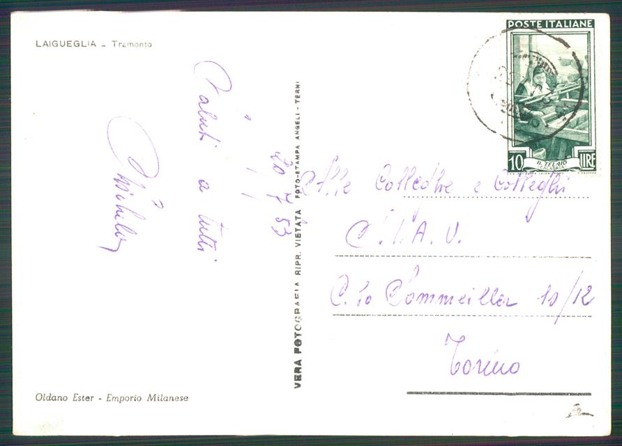 Savona Laigueglia Barche Foto FG cartolina MZ4899 – retro