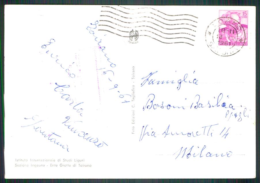 Savona Toirano Grotta Basura o della Strega Foto FG cartolina MZ4902 – retro