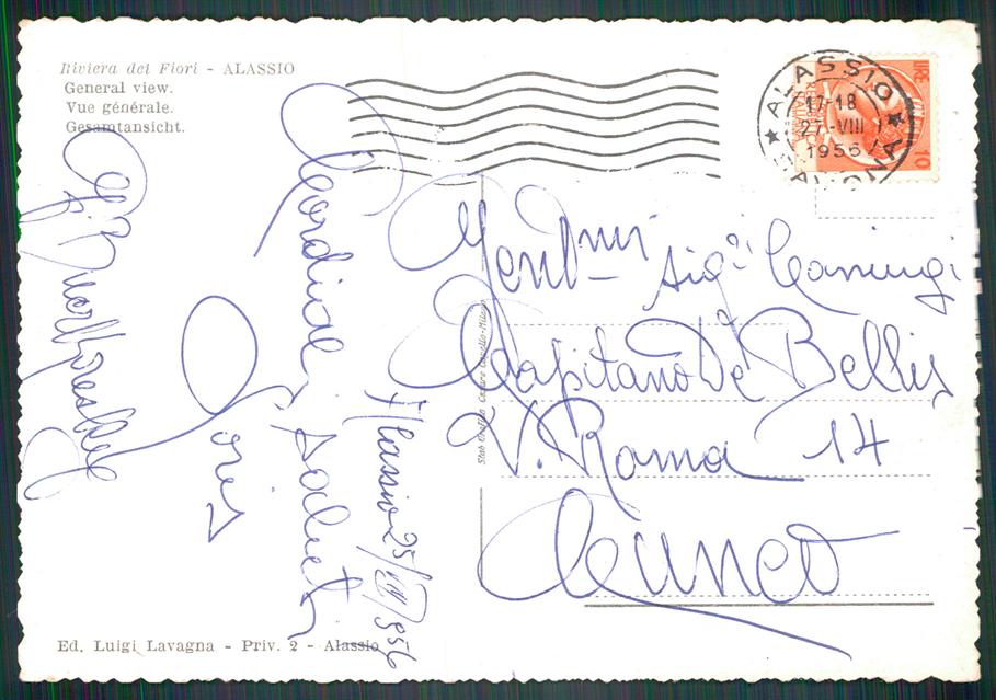 Savona Alassio Panorama Auto FG cartolina MZ4912 – retro