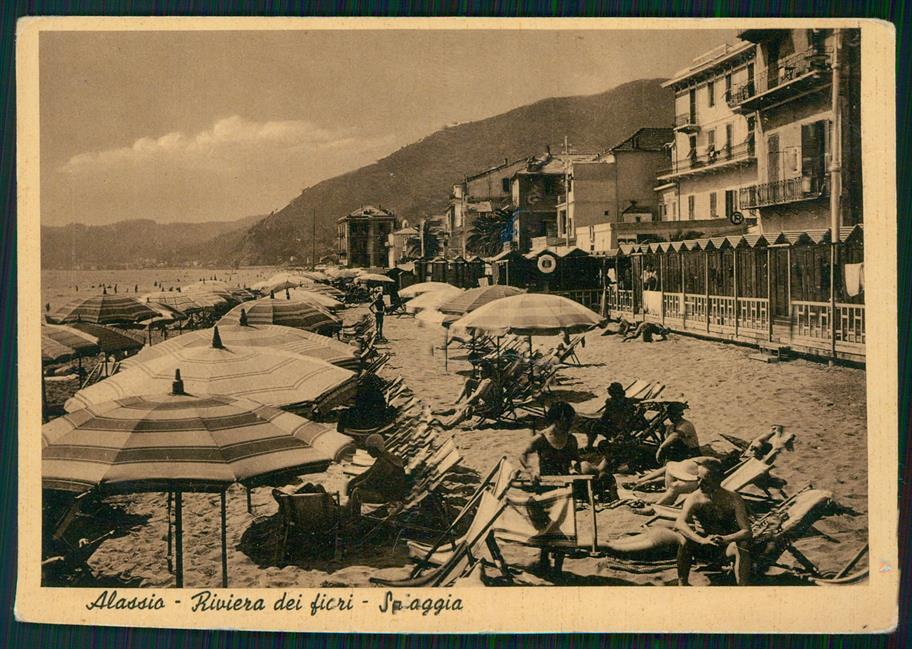 Savona Alassio Spiaggia FG cartolina MZ4914 – fronte