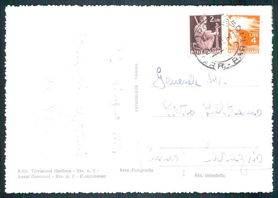 Campobasso città Castello di Monforte Foto FG cartolina MZ4925 – retro