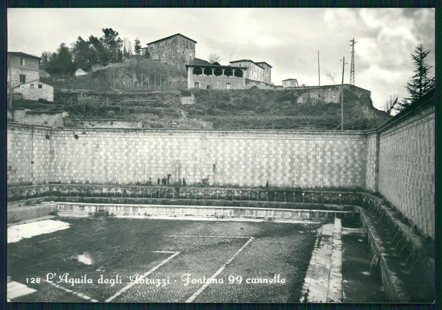 L'Aquila città Fontana 99 Cannelle Foto FG cartolina MZ4967 – fronte