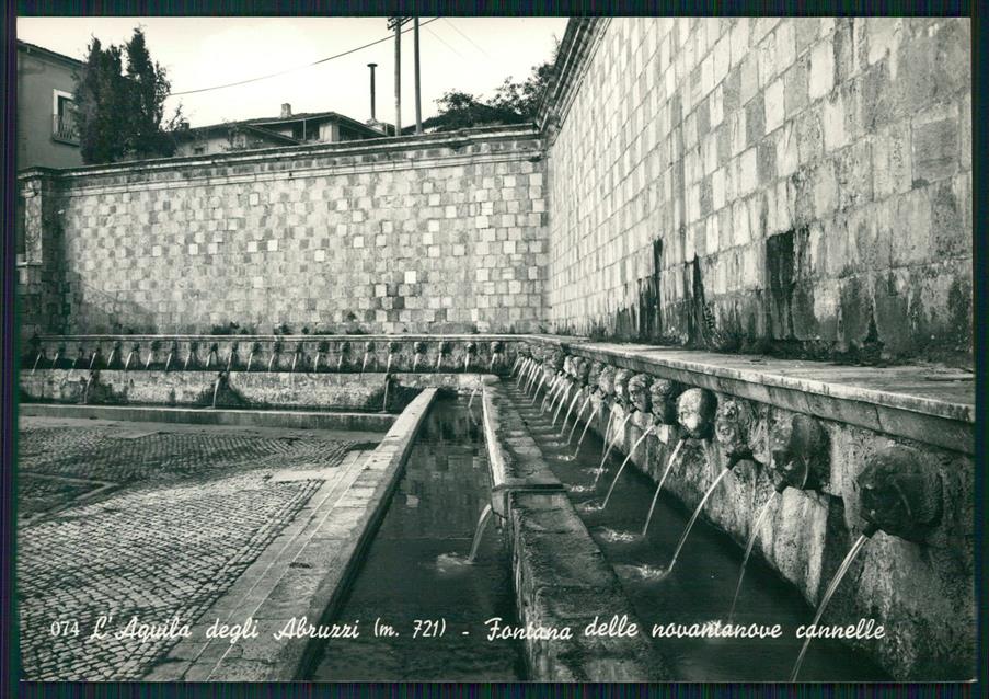 L'Aquila città Fontana 99 Cannelle Foto FG cartolina MZ4969 – fronte