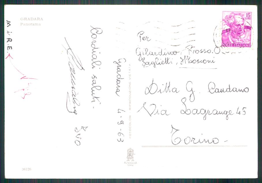 Pesaro Urbino Gradara Panorama Foto FG cartolina MZ4974 – retro