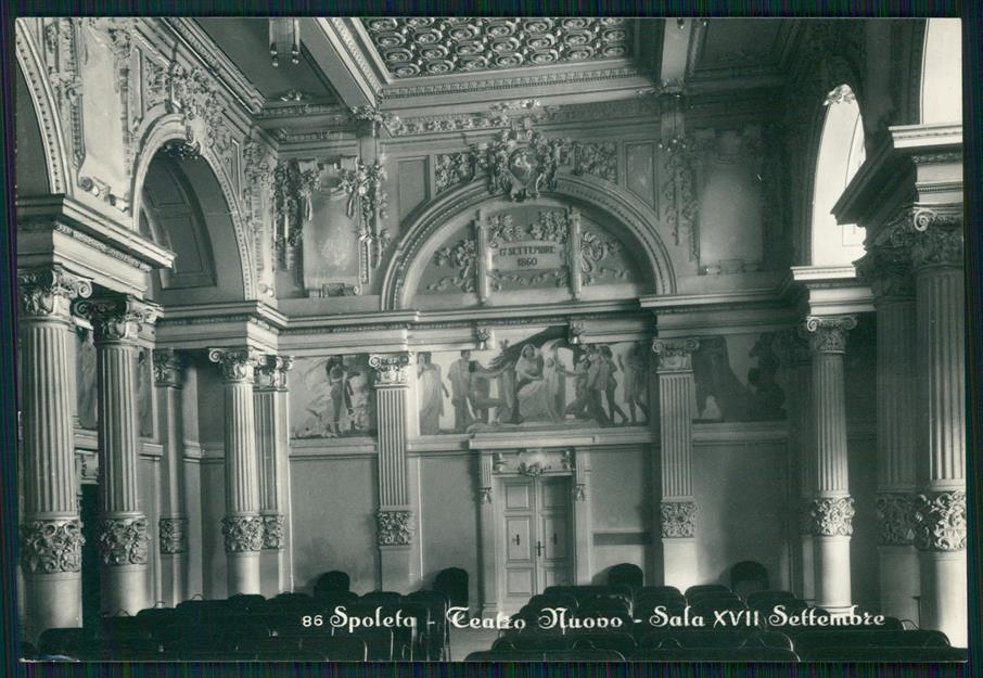 Perugia Spoleto Teatro Nuovo Foto FG cartolina MZ4994 – fronte