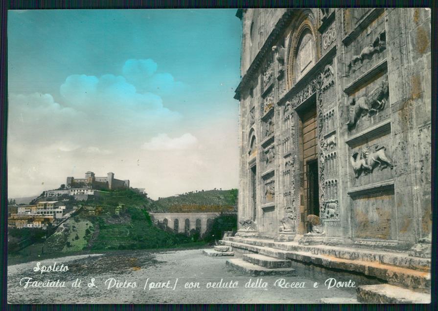 Perugia Spoleto Facciata di San Pietro Foto FG cartolina MZ5021 – fronte