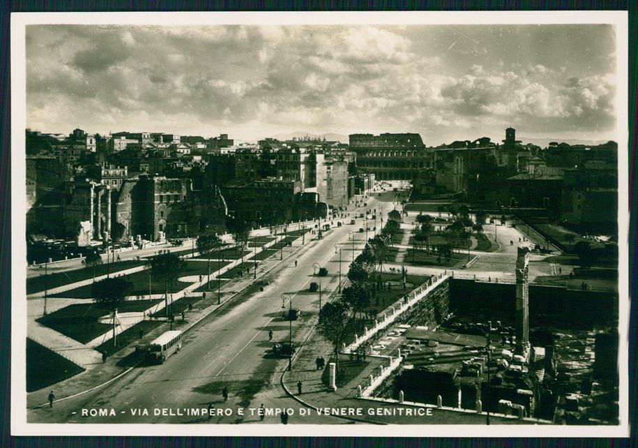 Roma città Via dell'Impero Tempio di Venere Foto FG cartolina MZ5029 – fronte