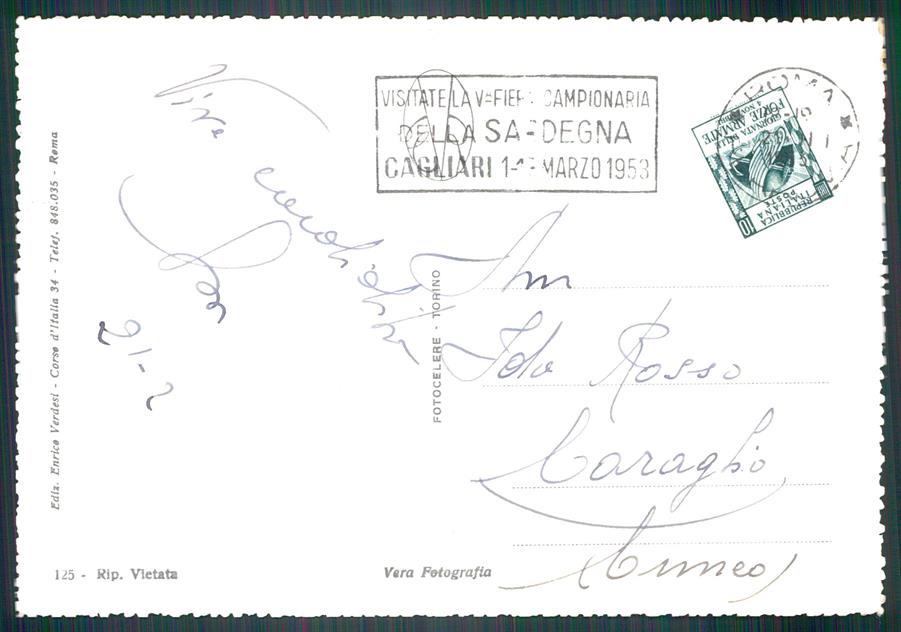 Roma città Foro Romano Arco Settimo Severo Foto FG cartolina MZ5038 – retro