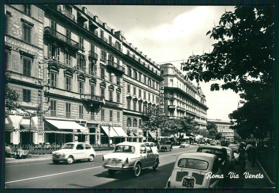 Roma città Via Veneto Auto Foto FG cartolina MZ5041 – fronte