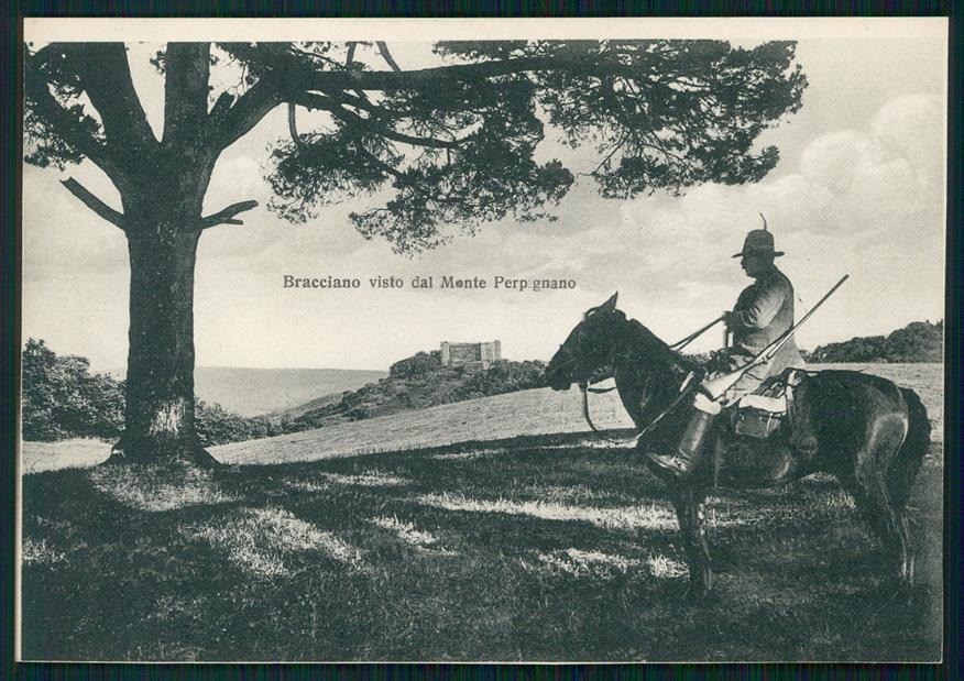 Roma Bracciano Monte Perpignano Cacciatore a Cavallo FG cartolina MZ5056 – fronte