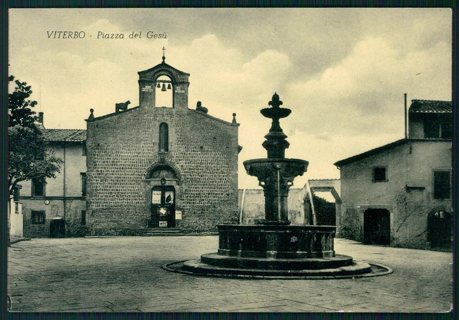 Viterbo città Piazza del Gesù Fontana FG cartolina MZ5058 – fronte