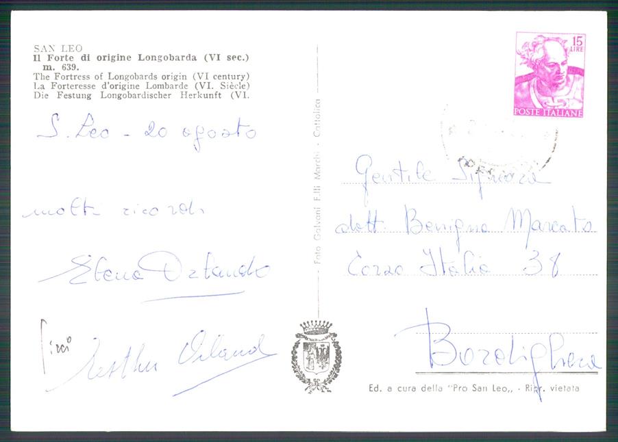Rimini San Leo Foto FG cartolina MZ5076 – retro