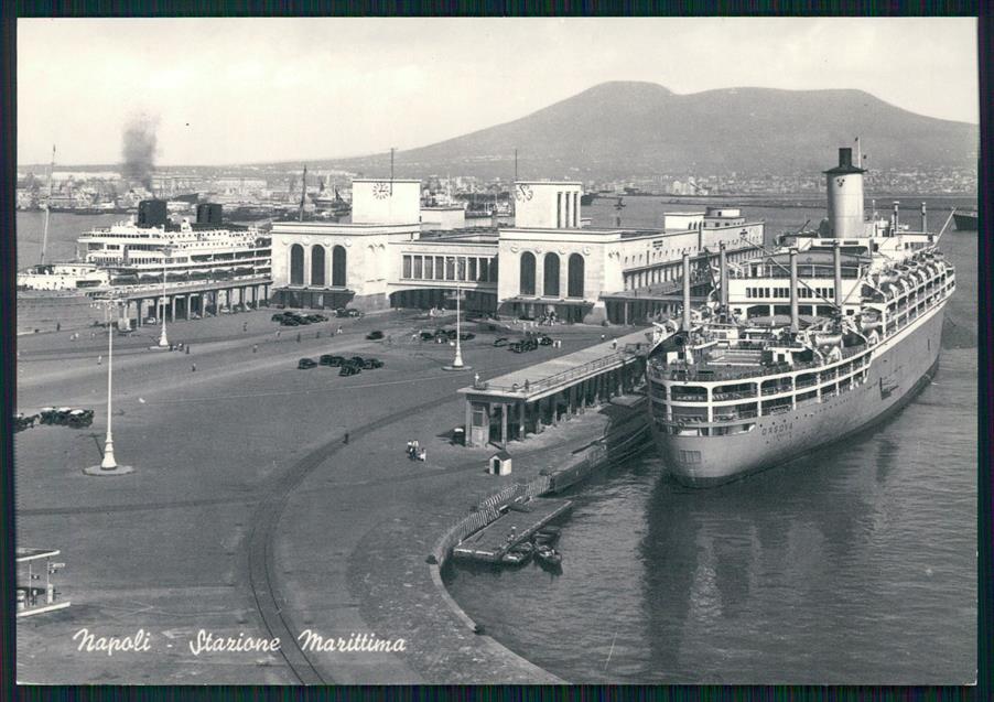 Napoli città Stazione Marittima Nave FG cartolina MZ5097 – fronte