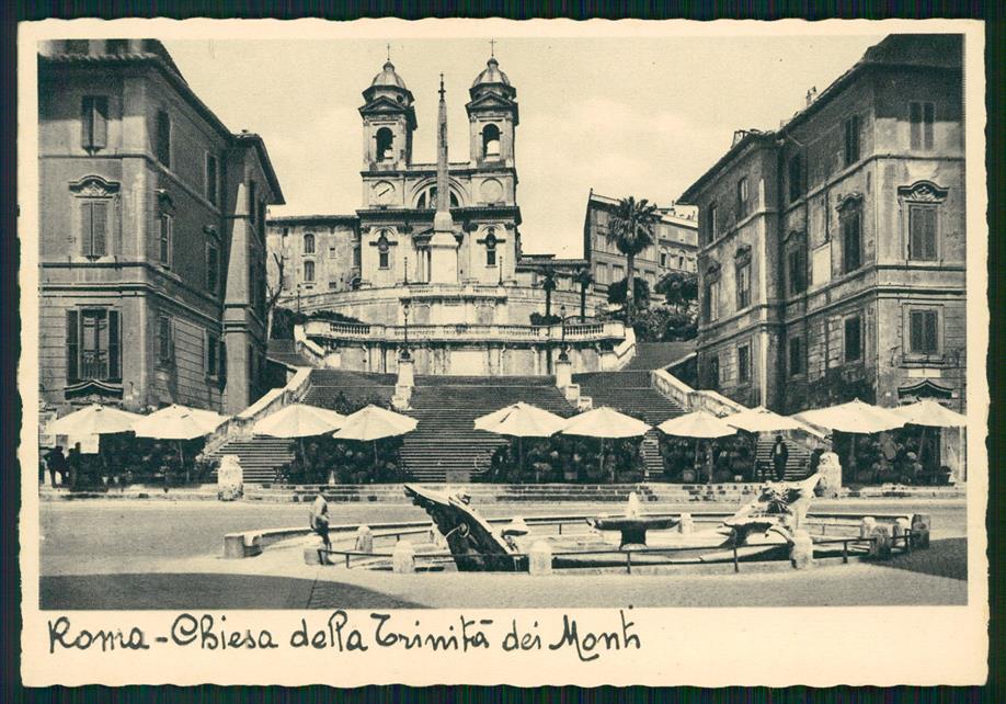 Roma città Chiesa Trinità dei Monti FG cartolina MZ5099 – fronte