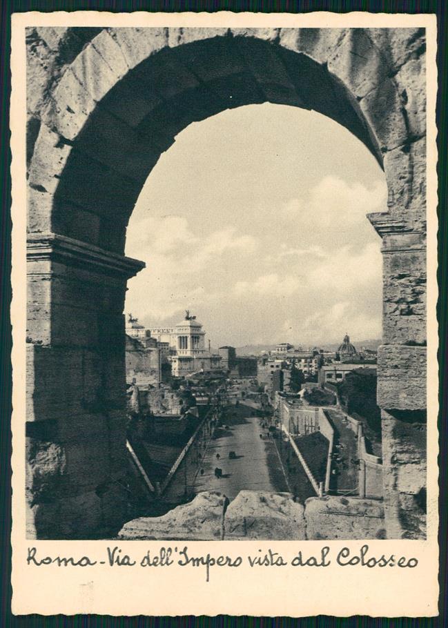 Roma città Via dell'Impero vista dal Colosseo FG cartolina MZ5101 – fronte