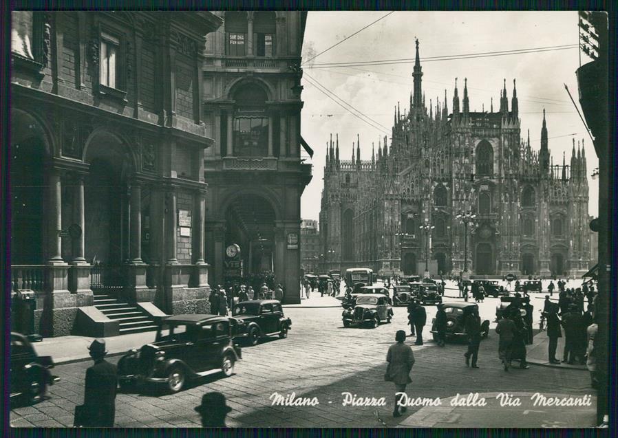 Milano città Piazza Duomo Via Mercalli Auto Foto FG cartolina MZ5104 – fronte