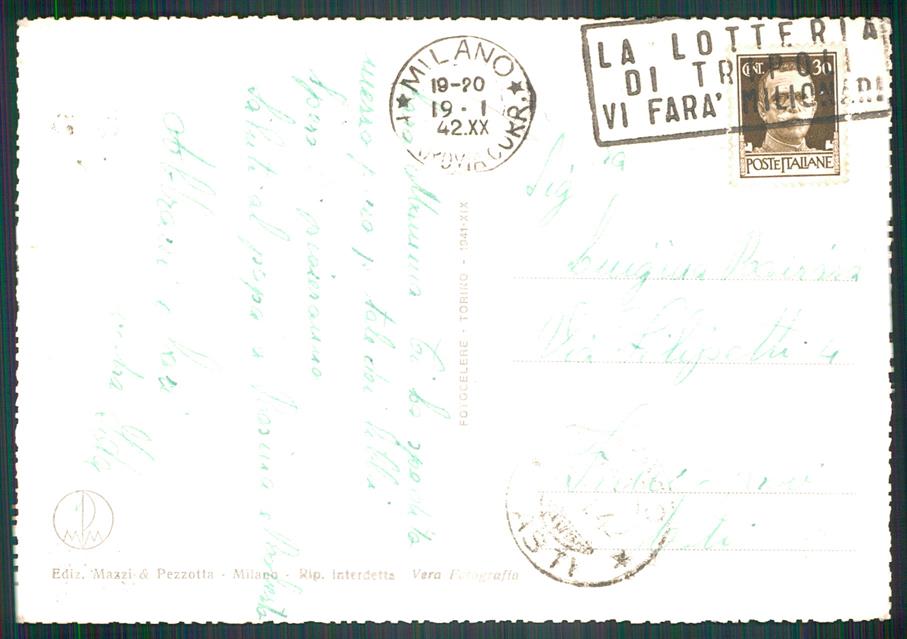 Milano città Piazza Crispi Auto Foto FG cartolina MZ5106 – retro