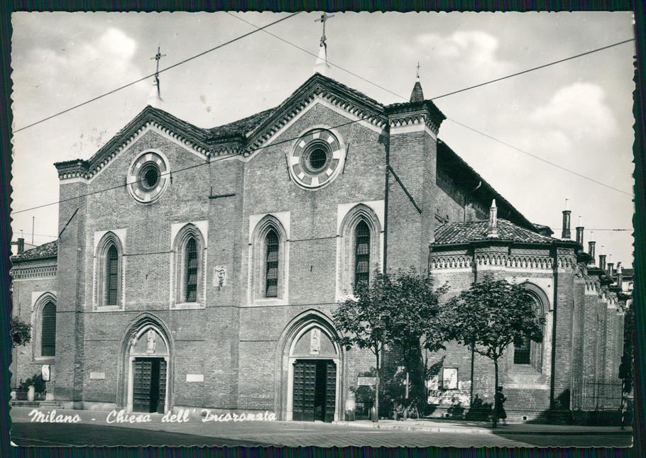Milano città Chiesa dell'Incoronata Foto FG cartolina MZ5119 – fronte