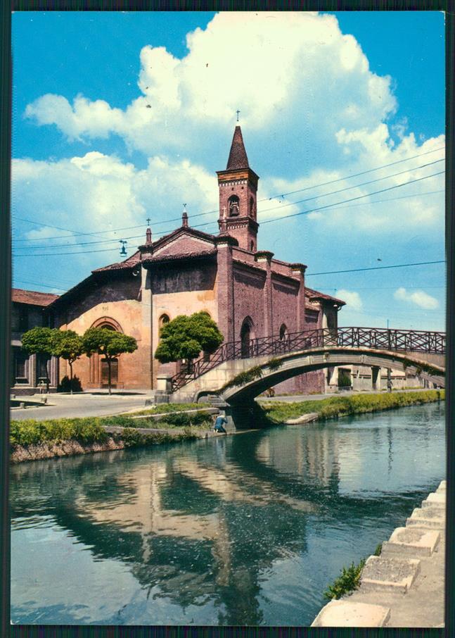Milano città Chiesa San Cristoforo sul Naviglio Foto FG cartolina MZ5125 – fronte