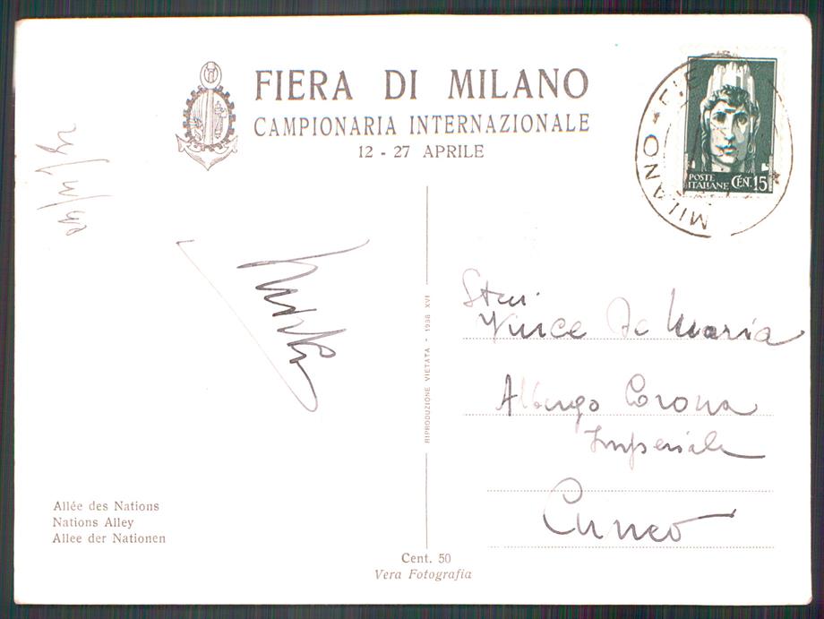 Milano città Fiera Campionaria Via delle Nazioni Foto FG cartolina MZ5128 – retro
