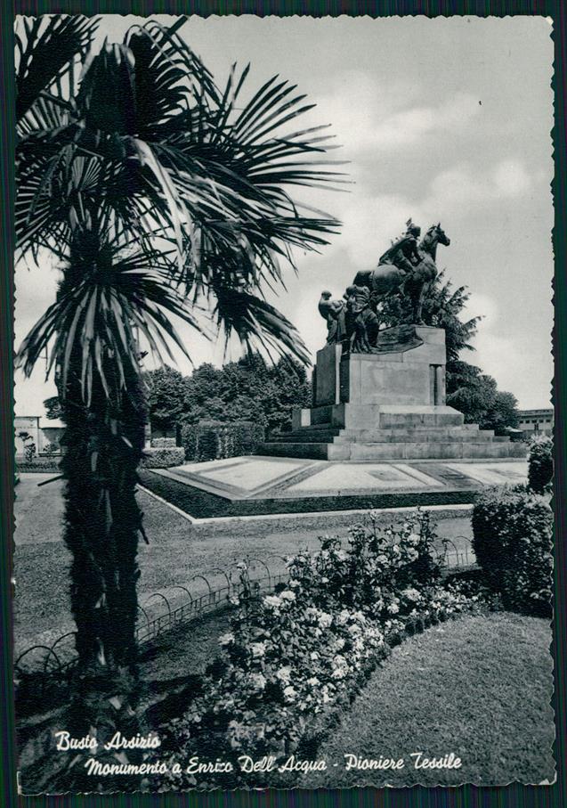 Varese Busto Arsizio Monumento Enrico Dell'Acqua Foto FG cartolina MZ5133 – fronte