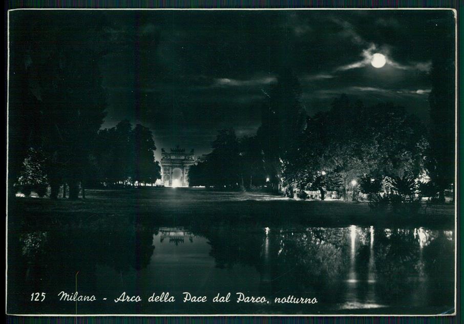 Milano città Arco della Pace Chiaro di Luna Foto FG cartolina MZ5137 – fronte