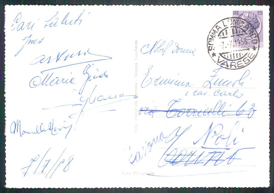 Varese Somma Lombardo Castello Visconti San Vito Foto FG cartolina MZ5141 – retro